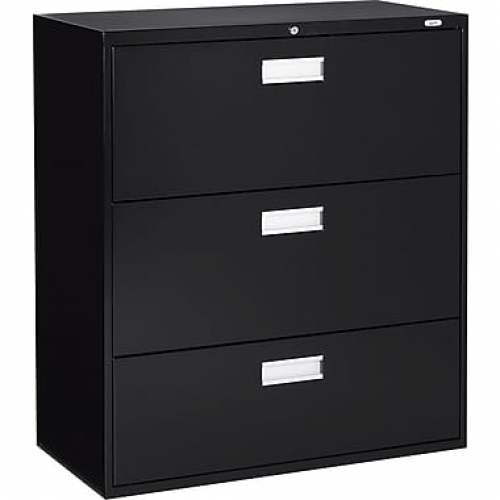Black Staples 3 Drawer Lateral File 36" Allsold.ca Buy & Sell Used Office Furniture